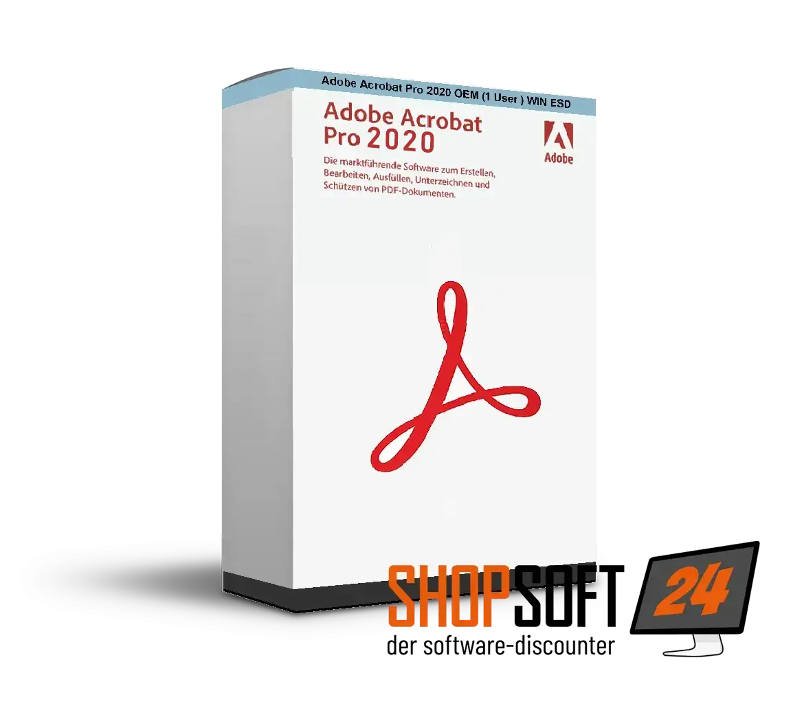 Adobe Acrobat Pro 2020 - Für Windows - Dauerhaft nutzbar - Kein Abo